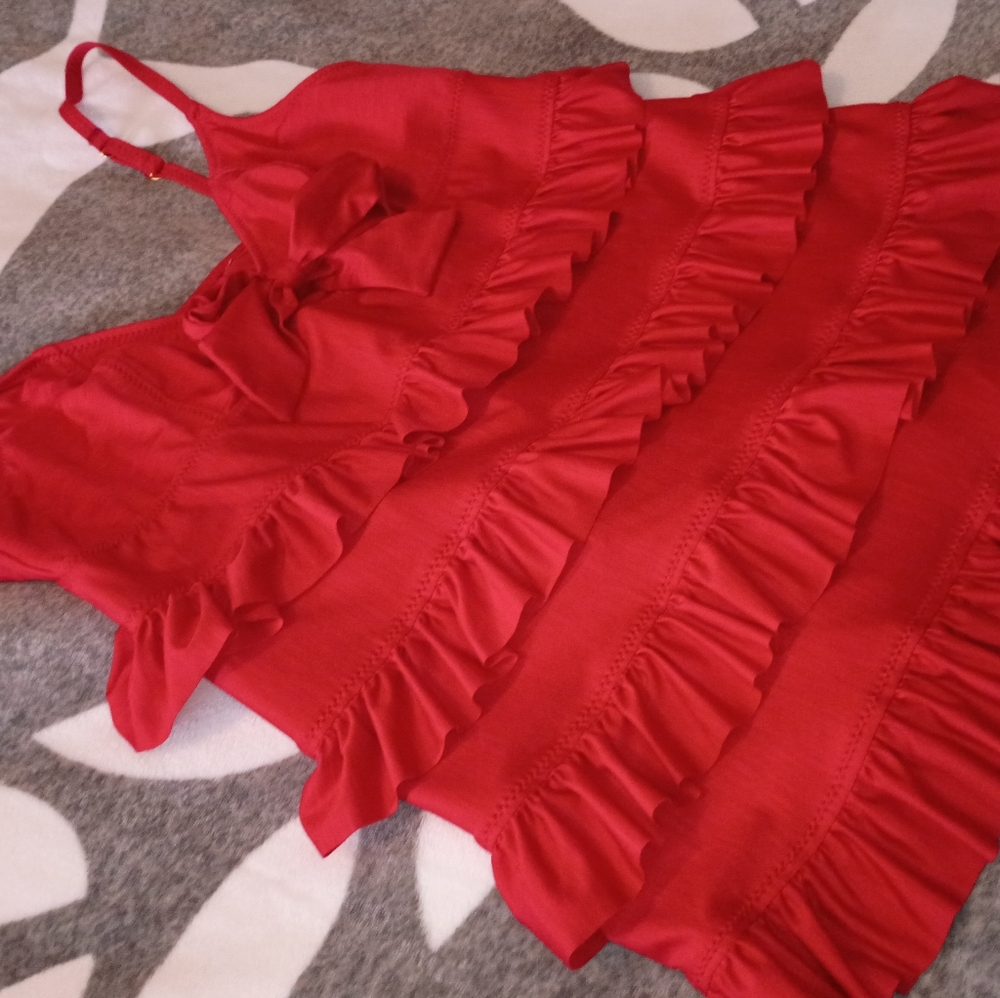 Vintage Y2K Betsey Johnson Swim suit Retro Party Barbie Girl Emo Preppy